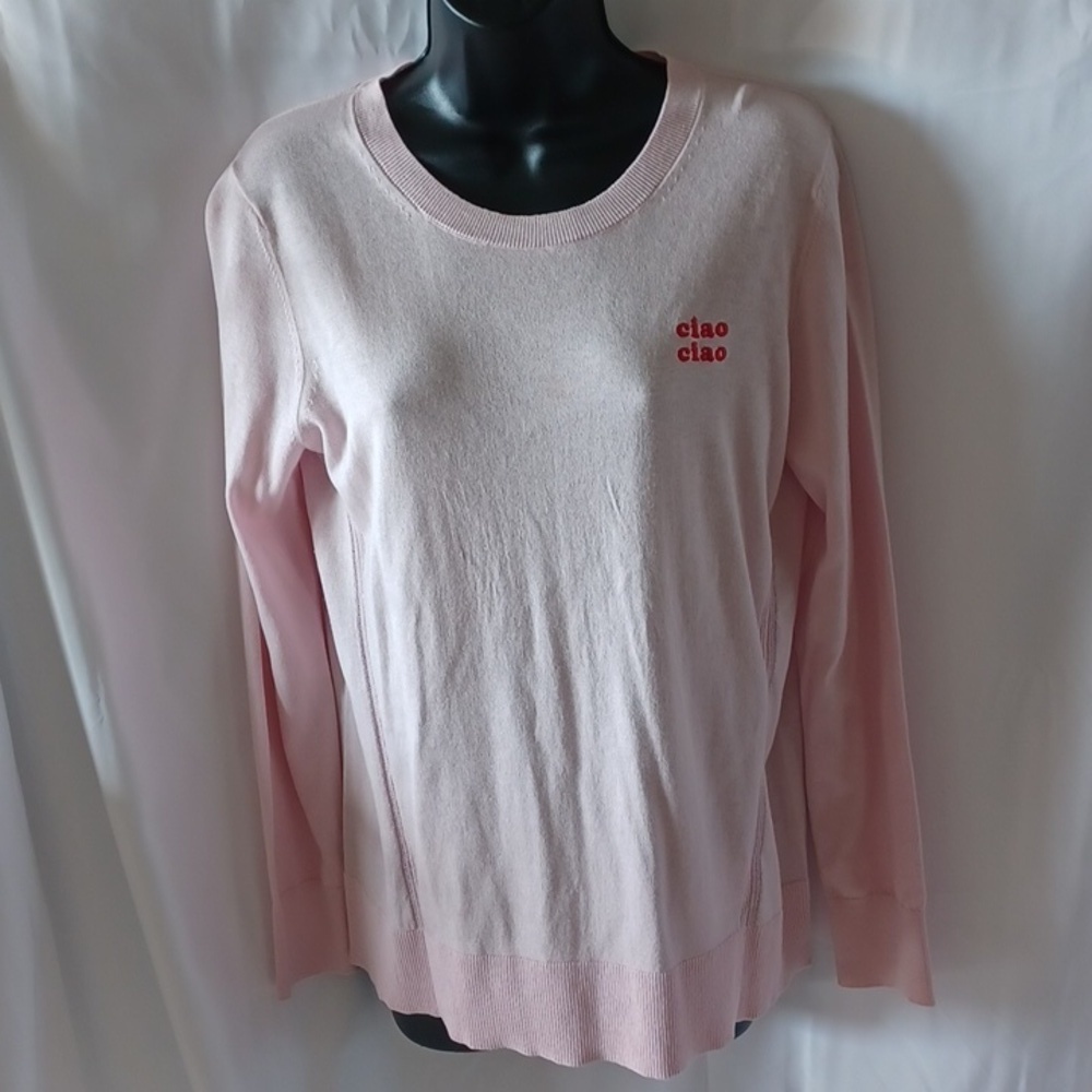 Banana Republic Ciao Powder Pink Silk/cotton Sweater Sz M